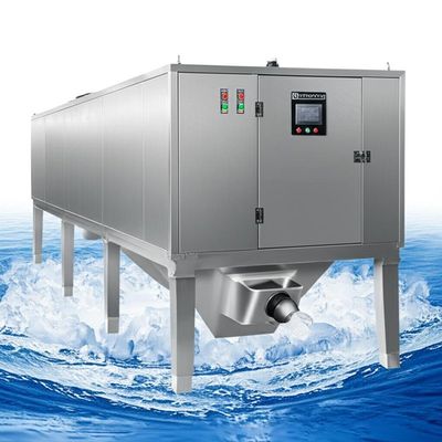 खरीदें 53.8kw Refrigerating Capacity Freshwater Flake Ice Machine with 1.5-2.5mm Ice Thickness and 500KG Storage Capacity online manufacture