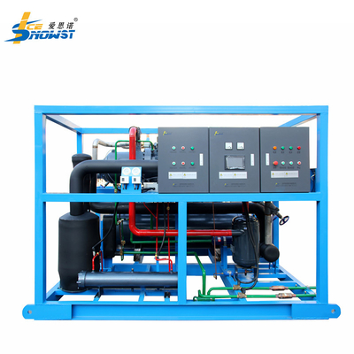 मछली उद्योग के लिए 50 टन स्वचालित प्रत्यक्ष शीतलन ब्लॉक बर्फ मशीन 210kw